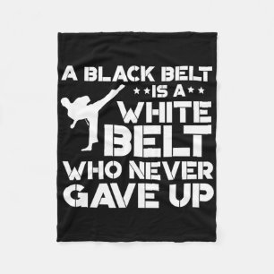 Black Belt Shirts Taekwondo Karate Gift Fleece Blanket