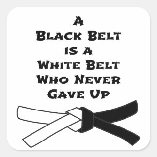 Black Belt Square Sticker
