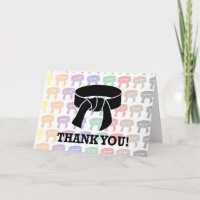 Black Belt Thank You Cards