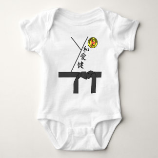 Black Belt Uniform Karate Master Halloween Costume Baby Bodysuit