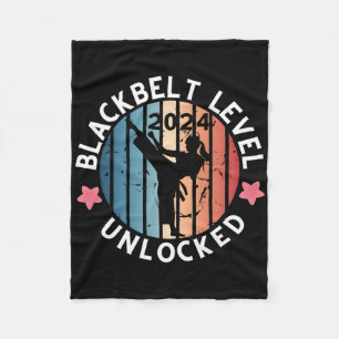 Black Belt Women Achievement Gift Fleece Blanket