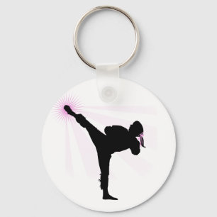 Black Belts Wear Pink Too! Key Ring