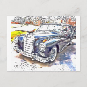 Black Benz Postcard