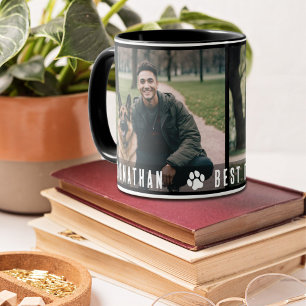 Black Best Dog Dad Ever 2 Photo Mug