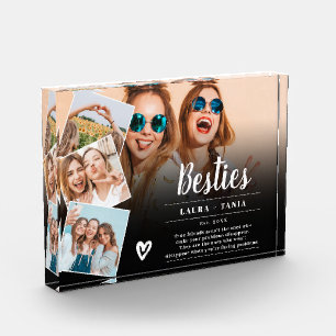 Black best friends script 4 photos collage grid 