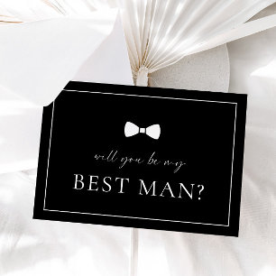 Black Best Man Proposal Card