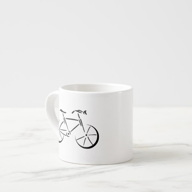 Black Bicycle Espresso Cup (Front Left)