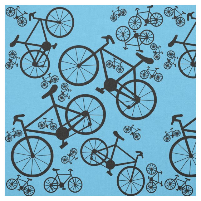 Black Bicycles Fabric (Swatch)