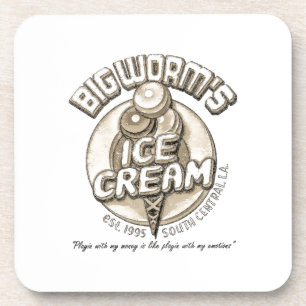 Black big worm coaster