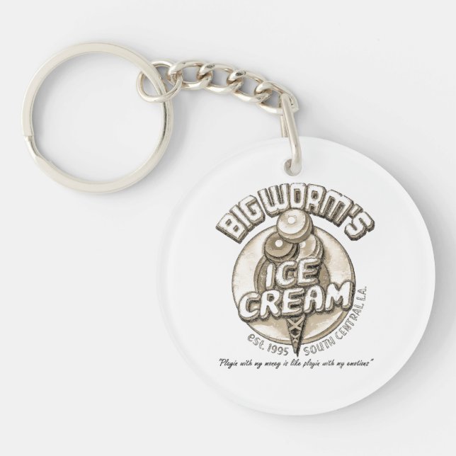 Black big worm  key ring (Front)