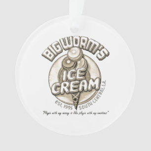 Black big worm  ornament