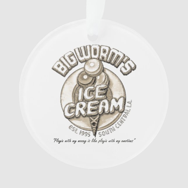 Black big worm  ornament (Front)