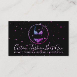 Black Bikini Swimwear Lingerie Underwear Bra Pants Business Card
