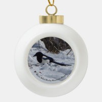 Black Billed Rocky Mountain Magpie ornament
