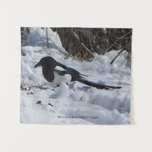 Black Billed Rocky Mountain Magpie tapestry