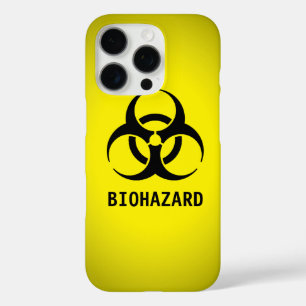 Black Biohazard Symbol iPhone 16 Pro Case