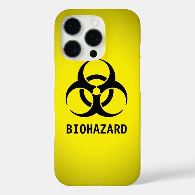 Black Biohazard Symbol Case-Mate iPhone Case (Back)