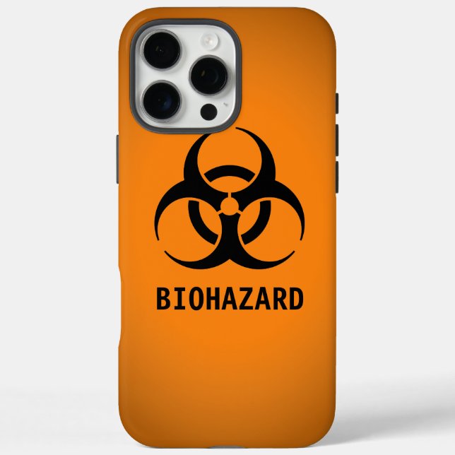 Black Biohazard Symbol Case-Mate iPhone Case (Back)
