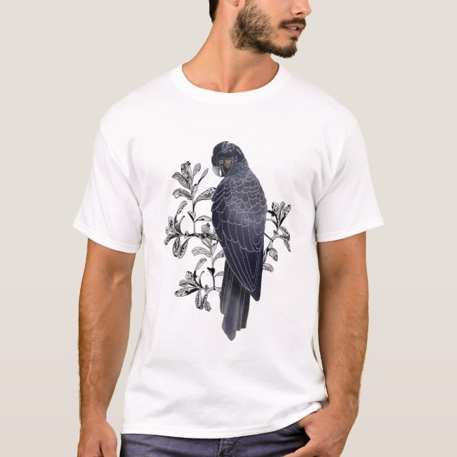 Black bird Australian native Cockatoo  T-Shirt (Front)