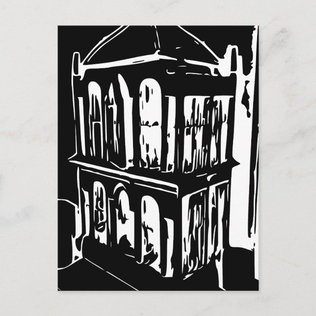 Black Bird Cage Post Card (Front)