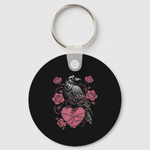 Black Bird F-caw-f Funny Valentines Day  Key Ring