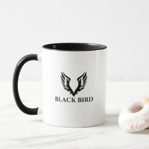 Black Bird Modern Typography Mug