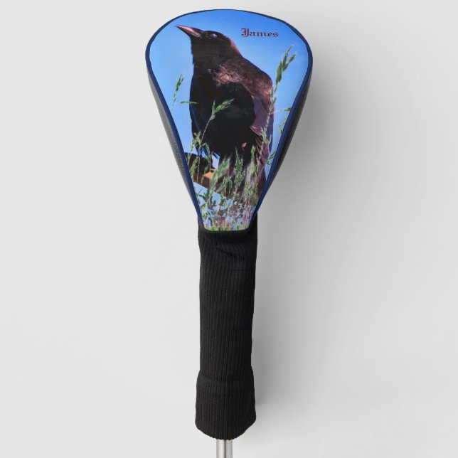 Black Bird - Raven Driver Golf Head Cover (Front)