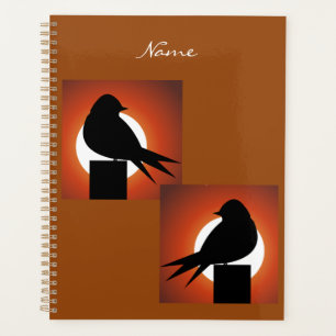 Black Bird Silhouette Sun Thunder_Cove Planner