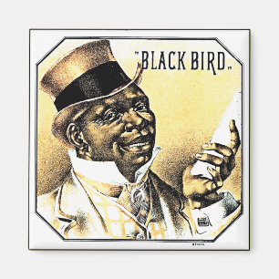 Black Bird Vintage Cigar Box Art Magnet