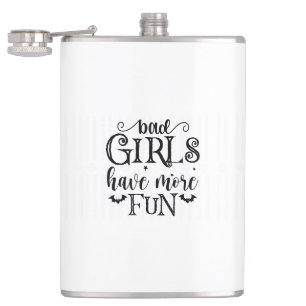 Black Birds and Bad Girls Hip Flask