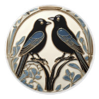 Black Birds Art Nouveau Bird Art Deco BlackBirds