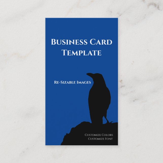 Black Birds Logo Raven Business Card (Front)