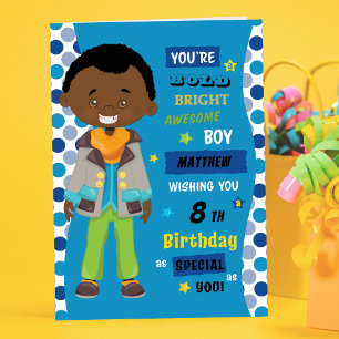 Black Birthday Boy Card