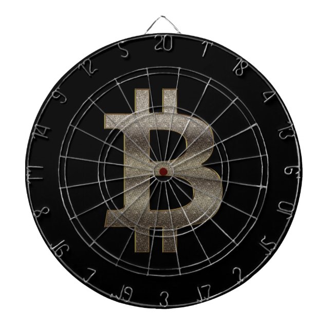 Black Bitcoin Fog Dartboard (Front)