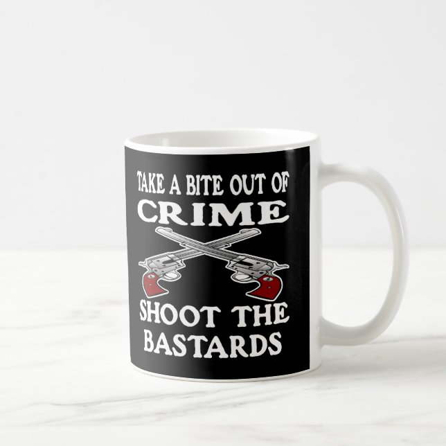 Black Bite Out Crime Bastards Coffee Mug (Right)