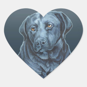 Black Black Lab Sticker Blue Dog Art Stickers