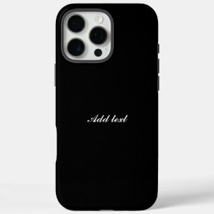 Black-black, simply elegant template, iPhone 16 pro max case