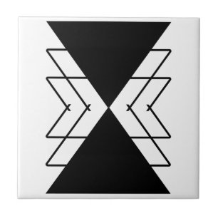 Black black triangles geometric shapes ceramic tile