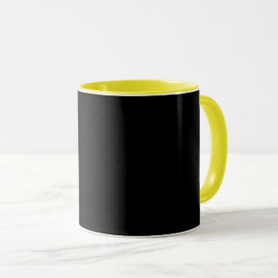 Black-black, yellow trim, mug