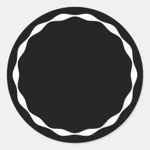 Black  Blank Circle Custom Spice Sticker