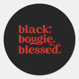 Black Blessed Black History Black Pride Black Mela Classic Round Sticker
