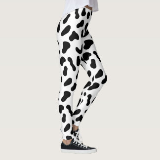 Black Blobs Flat Pattern Leggings
