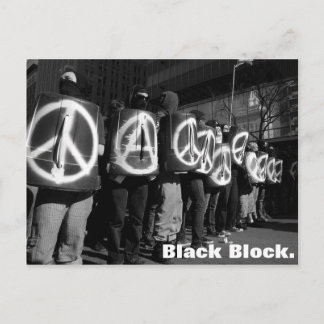 black block post card