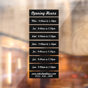 Black Block Style Opening Hours