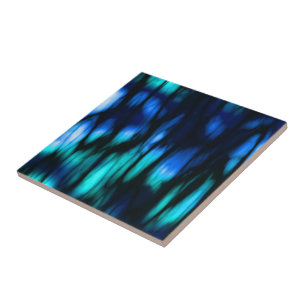Black blue and green ceramic tile