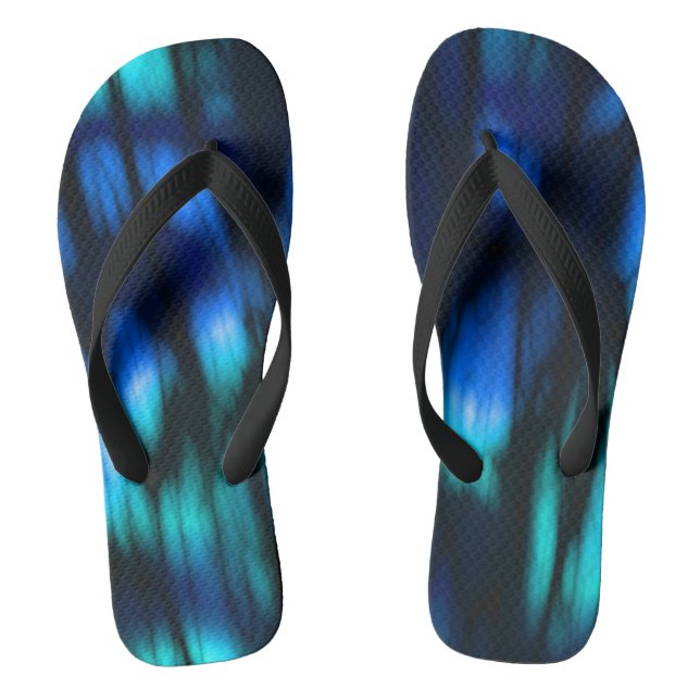 Black blue and green thongs (Footbed)