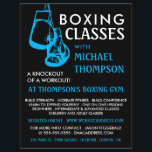Black & Blue Boxing Gloves, Boxing Class Advert Flyer<br><div class="desc">Black & Blue Boxing Gloves,  Boxing Class Advert Flyers By The Business Card Store.</div>