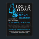 Black & Blue Boxing Gloves, Boxing Class Advert Flyer<br><div class="desc">Black & Blue Boxing Gloves,  Boxing Class Advert Flyers By The Business Card Store.</div>