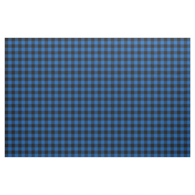 Black Blue Buffalo Plaid Pattern | Lumberjack Fabric (Fat Quarter)