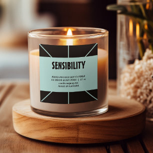 Black Blue Candle Product Square Sticker